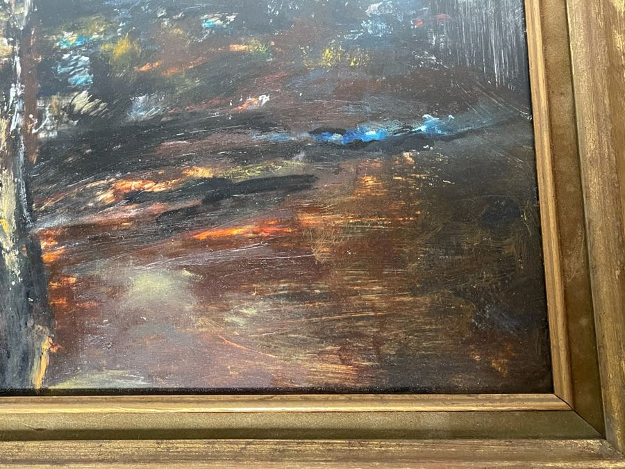 Original Abstract Expressionist Painting 36 X 24 Framed 41 X 29 [Photo 5]