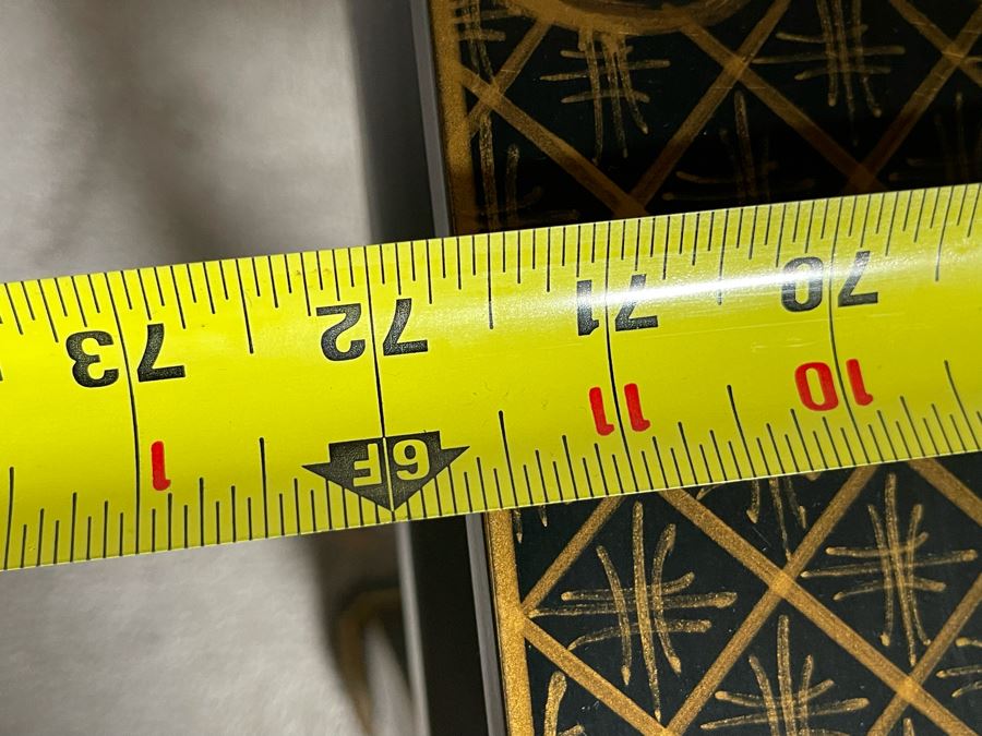 Chinoiserie Coffee Table With Display Compartment (Felt Needs Replacing) 35.5W X 72D X 17H [Photo 12]