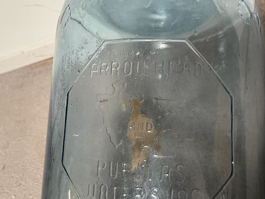 Vintage Arrowhead Glass 5 Gal. Water Jug Bottle [Photo 10]
