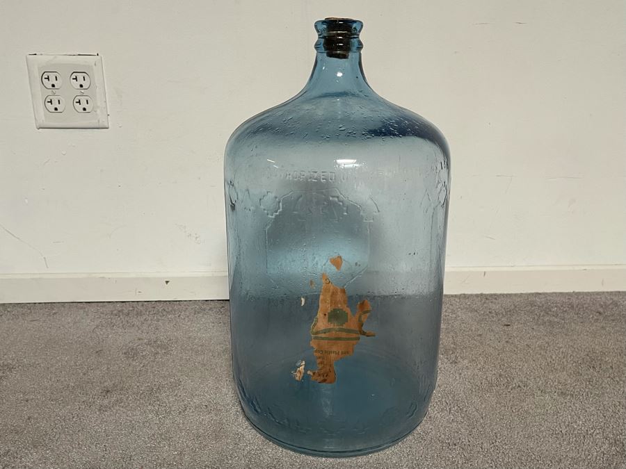 Vintage Arrowhead Glass 5 Gal. Water Jug Bottle [Photo 3]