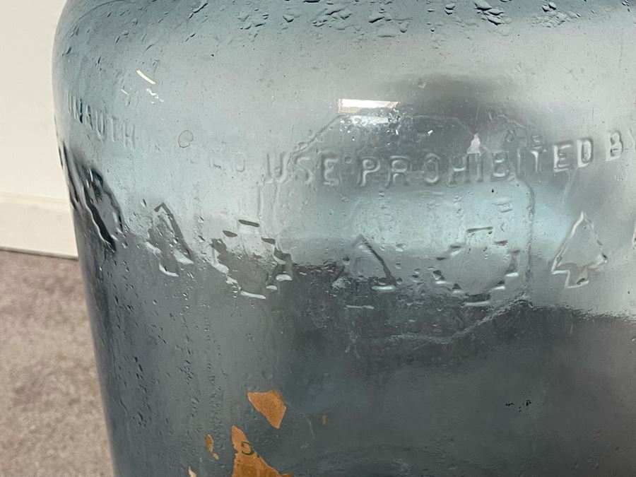 Vintage Arrowhead Glass 5 Gal. Water Jug Bottle [Photo 4]