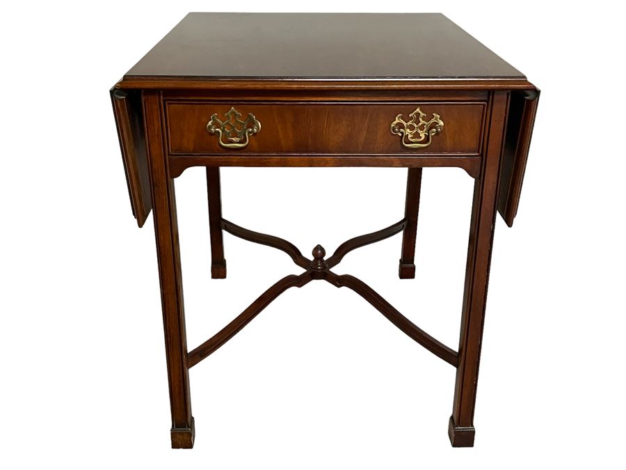 Kindel Drop Leaf Table 25W X 27D X 27H Each Leaf Is 9'