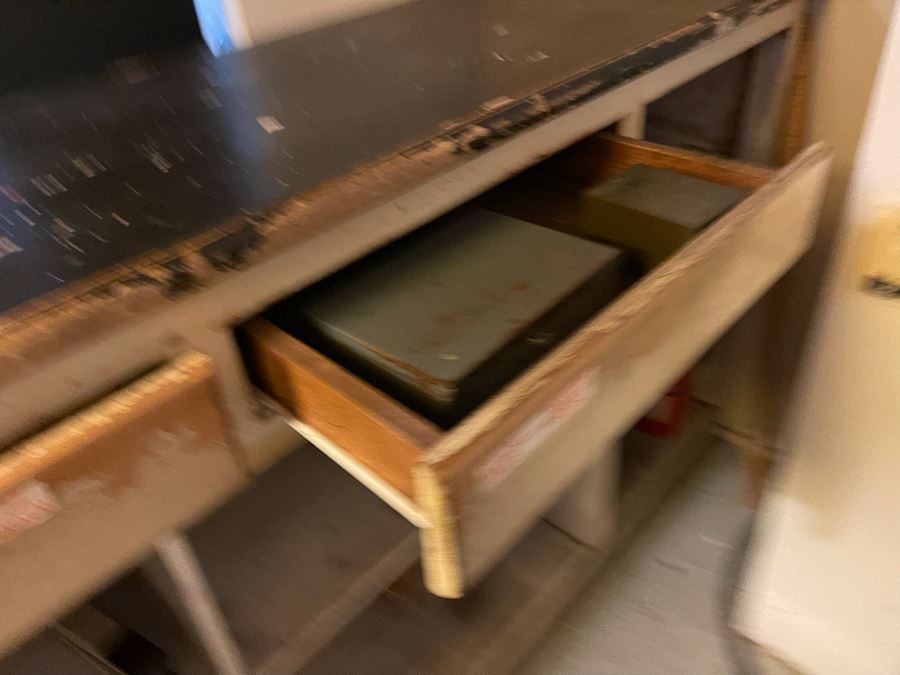 Vintage Wooden Store Cash Wrap Counter Or Home Bar 95W X 41D X 42.5H [Photo 15]