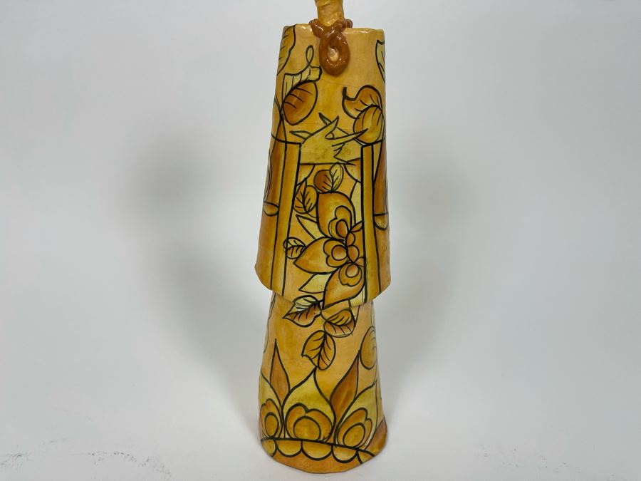 Signed Mexican Paper Mache Figurine 14H [Photo 7]