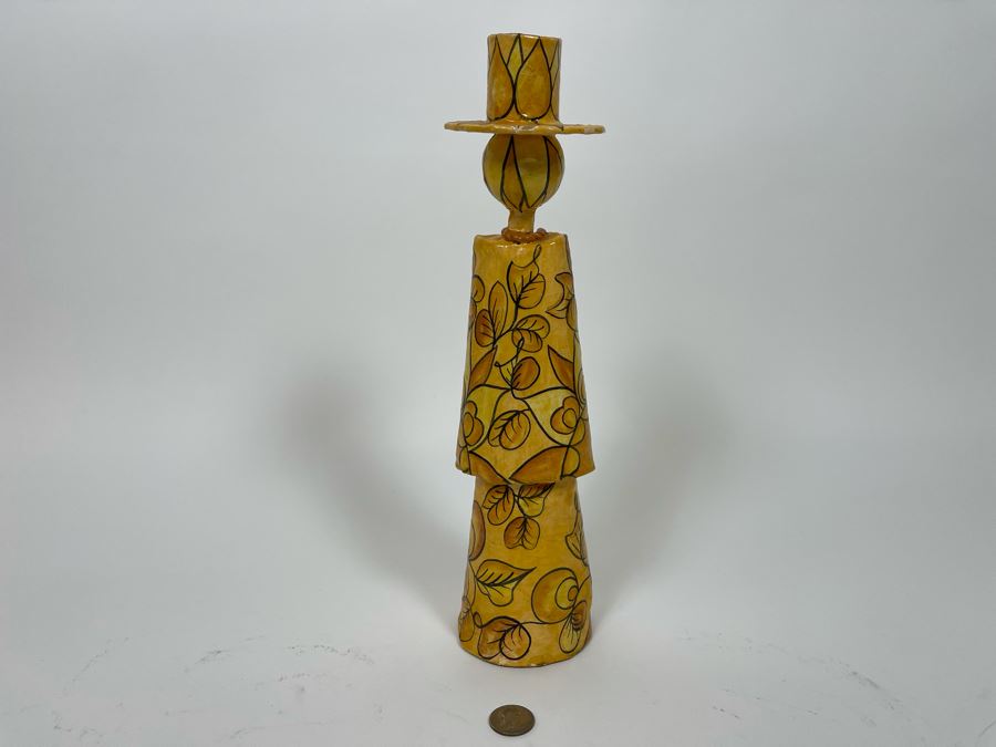 Signed Mexican Paper Mache Figurine 14H [Photo 8]