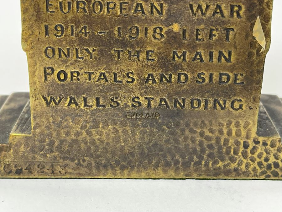 Vintage Carved Wooden Candle Holder From Spain 12H And Metal Rheims Cathedral Bookend [Photo 13]