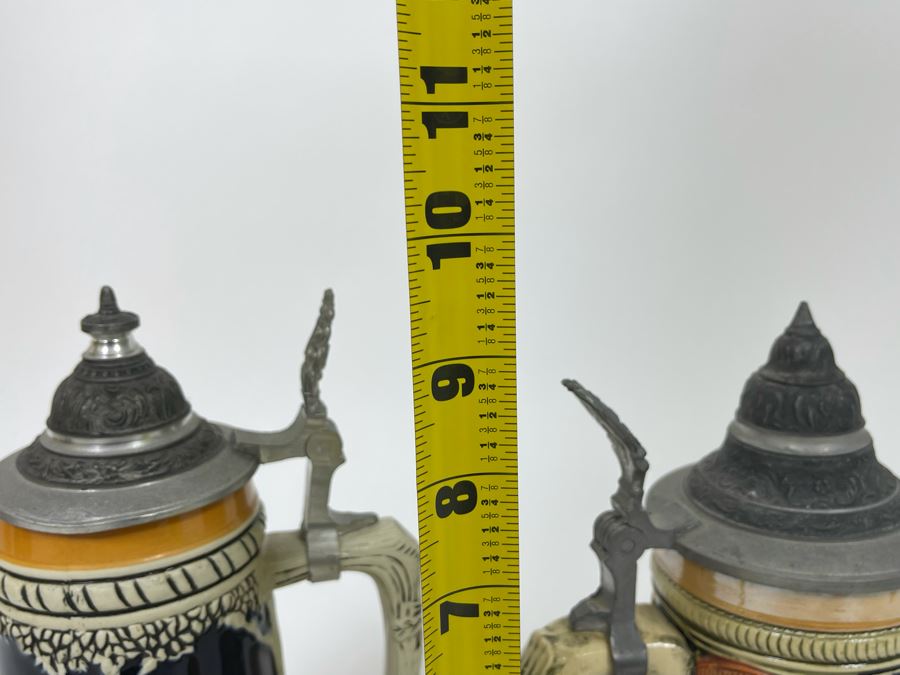 Pair Of German Beer Steins 9.5H [Photo 9]