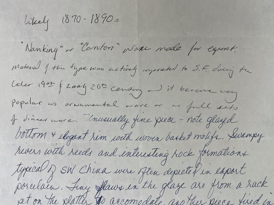 Antique Chinese Porcelain Canton Ware Large Platter For Export 16.5R [Photo 27]