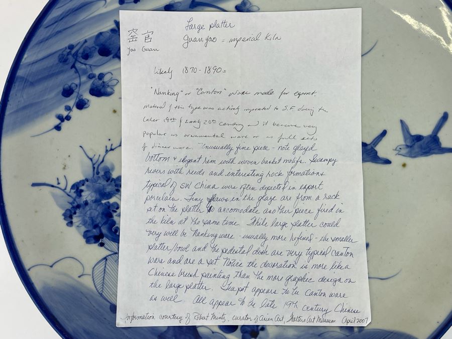 Antique Chinese Porcelain Canton Ware Large Platter For Export 16.5R [Photo 25]