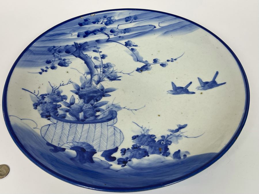 Antique Chinese Porcelain Canton Ware Large Platter For Export 16.5R [Photo 4]