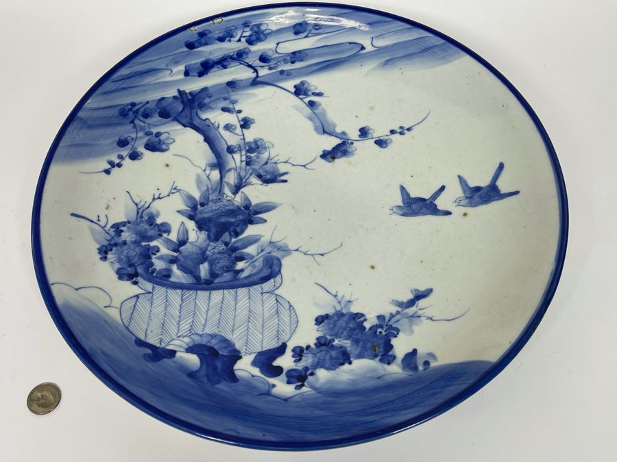 Antique Chinese Porcelain Canton Ware Large Platter For Export 16.5R [Photo 3]