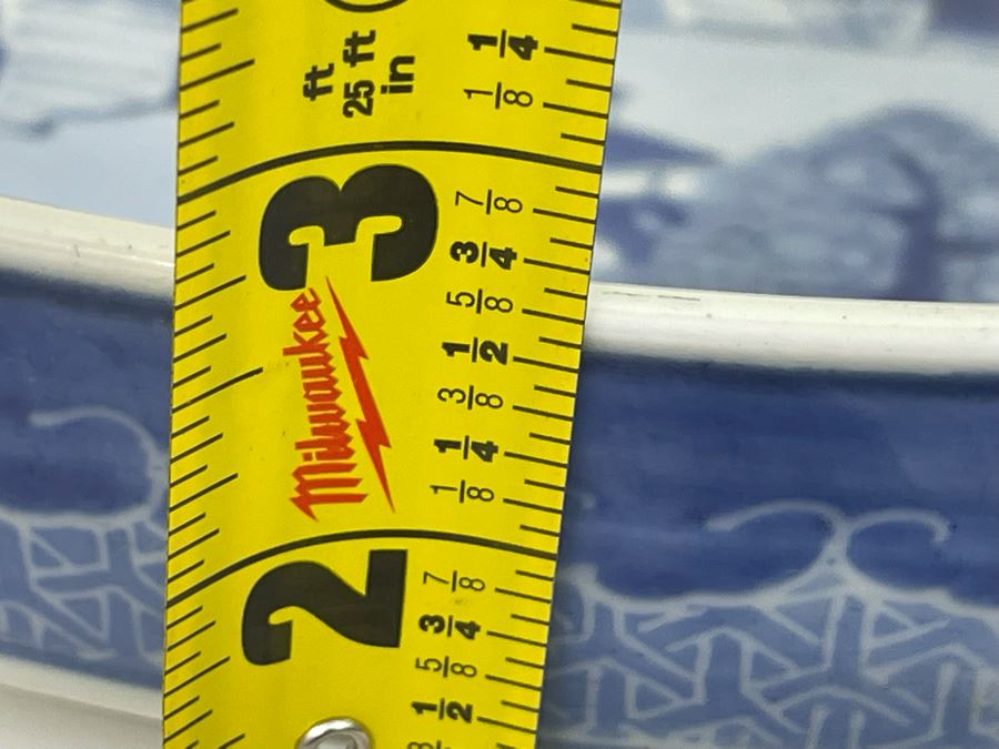 Vintage Signed Chinese Porcelain Rimmed Plate 14.25R X 2.75H [Photo 23]