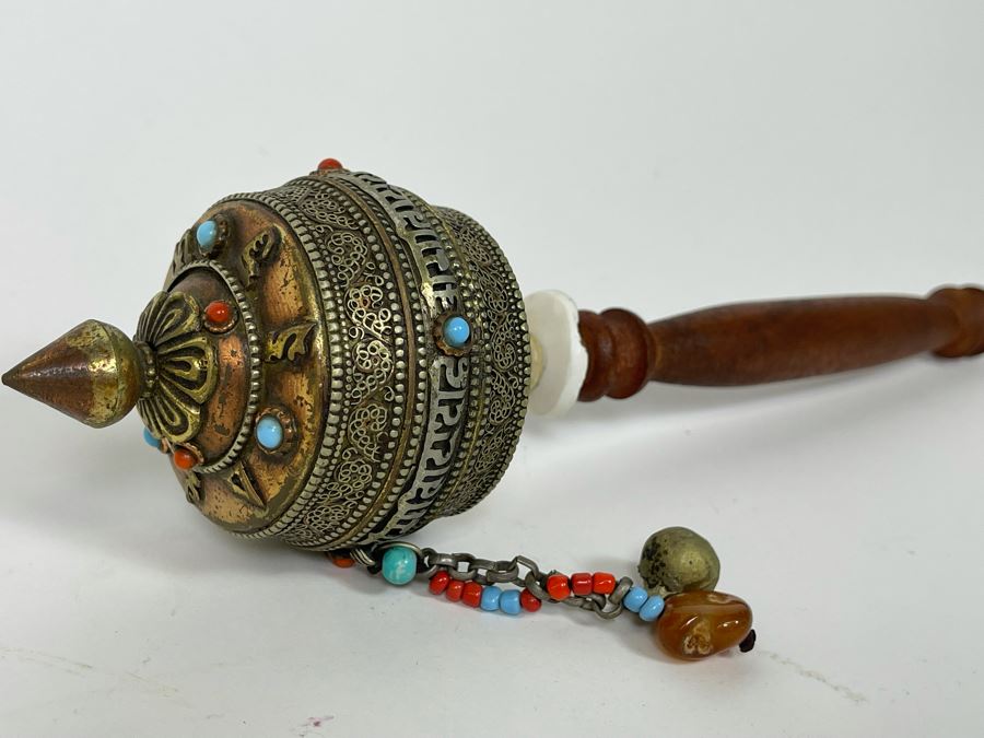 Vintage Tibetan Buddhist Prayer Wheel 10L [Photo 4]