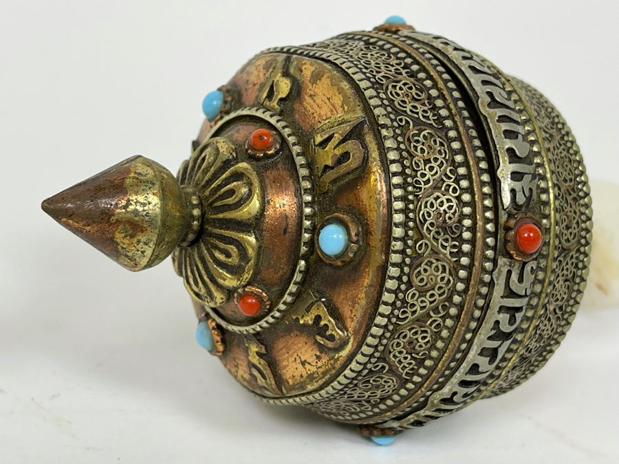 Vintage Tibetan Buddhist Prayer Wheel 10L [Photo 9]