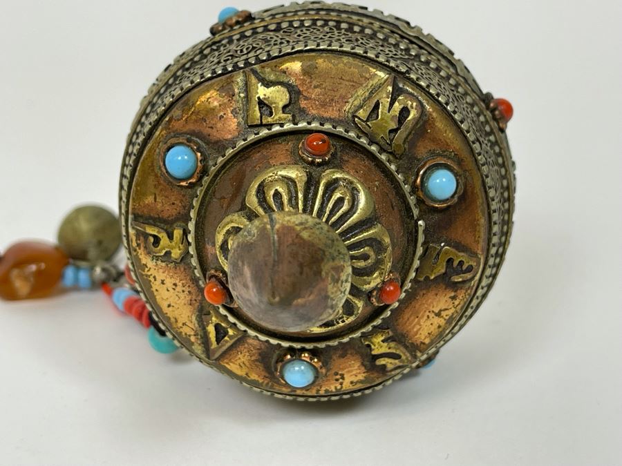 Vintage Tibetan Buddhist Prayer Wheel 10L [Photo 10]