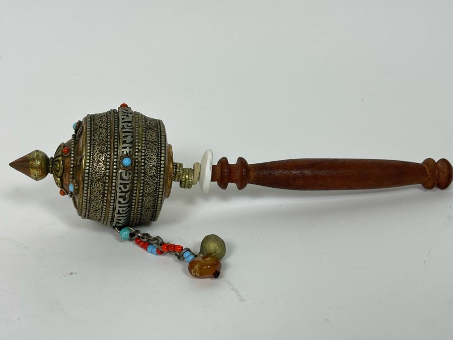 Vintage Tibetan Buddhist Prayer Wheel 10L [Photo 3]