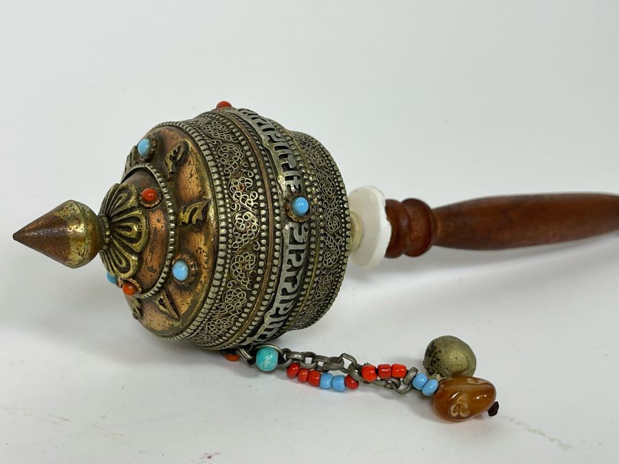 Vintage Tibetan Buddhist Prayer Wheel 10L [Photo 2]