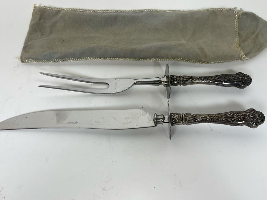Sterling Silver Handled Meat Carving Set