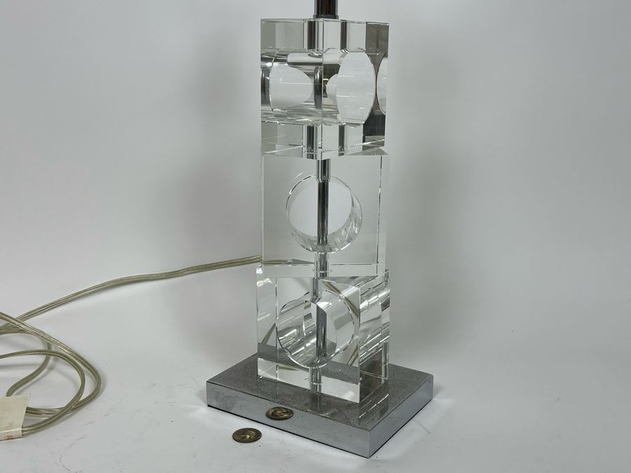 Lucite Table Lamp 25.5H [Photo 4]