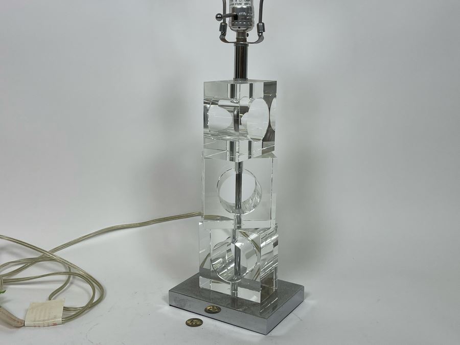 Lucite Table Lamp 25.5H [Photo 2]