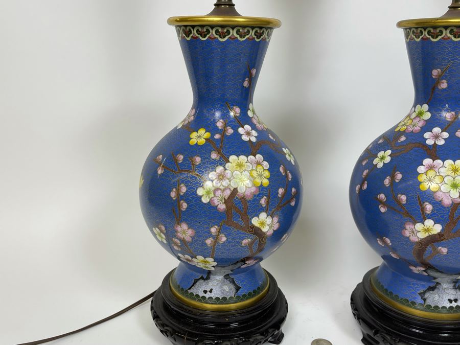 Pair Of Cloisonne Table Lamps 32H [Photo 9]
