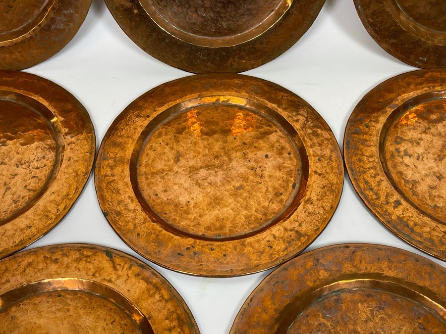 Eight Heavy Hammered Copper Plates 12R [Photo 4]
