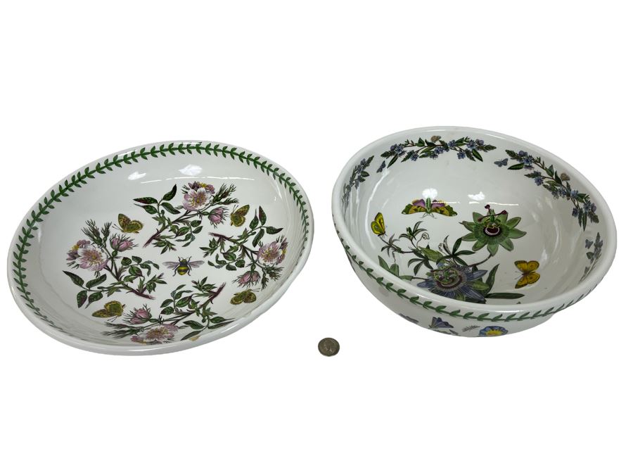 Pair Of Portmeirion Bowls 13W And 11W