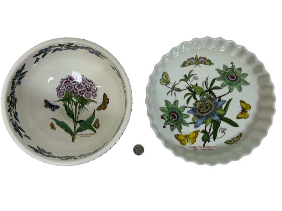 Pair Of Portmeirion Bowls 9.5W And 10.5W