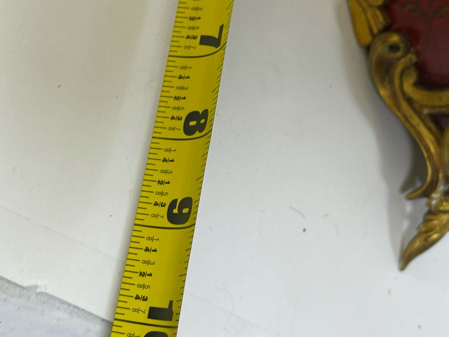 Zenith Swiss Made Pendulum Clock 9W X 4D X 20H With Shelf 11W X 6D X 9H - No Key - Untested [Photo 28]