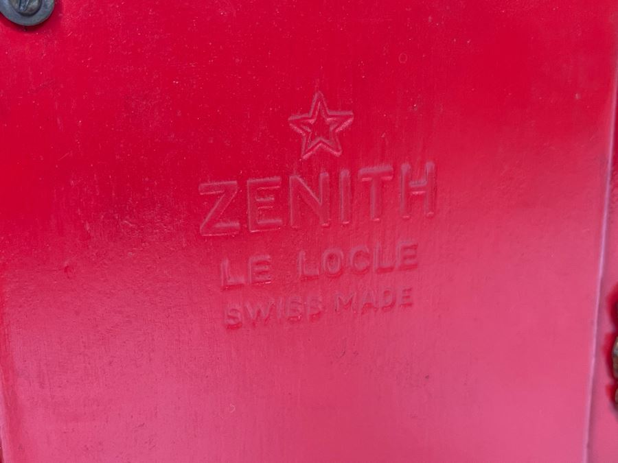 Zenith Swiss Made Pendulum Clock 9W X 4D X 20H With Shelf 11W X 6D X 9H - No Key - Untested [Photo 18]