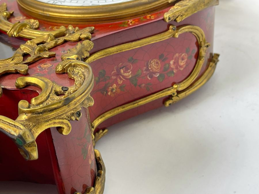 Zenith Swiss Made Pendulum Clock 9W X 4D X 20H With Shelf 11W X 6D X 9H - No Key - Untested [Photo 12]