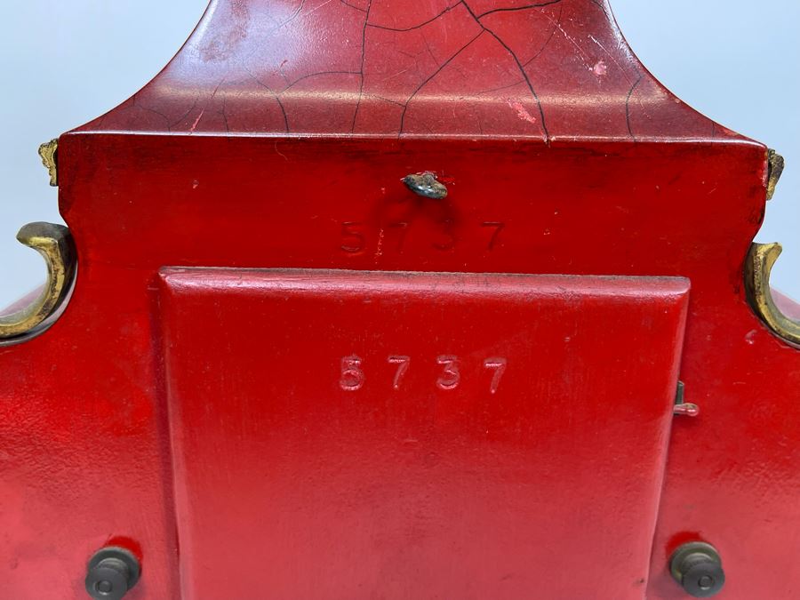 Zenith Swiss Made Pendulum Clock 9W X 4D X 20H With Shelf 11W X 6D X 9H - No Key - Untested [Photo 17]