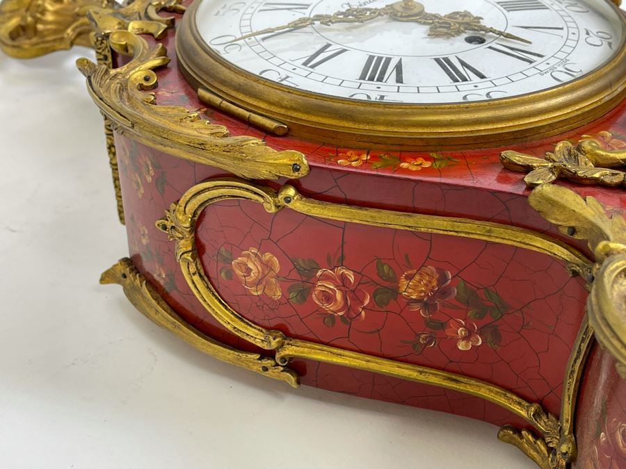 Zenith Swiss Made Pendulum Clock 9W X 4D X 20H With Shelf 11W X 6D X 9H - No Key - Untested [Photo 14]