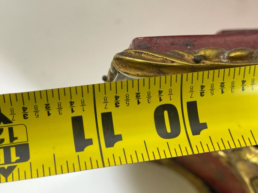 Zenith Swiss Made Pendulum Clock 9W X 4D X 20H With Shelf 11W X 6D X 9H - No Key - Untested [Photo 26]