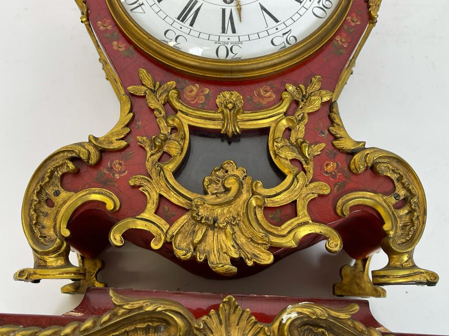 Zenith Swiss Made Pendulum Clock 9W X 4D X 20H With Shelf 11W X 6D X 9H