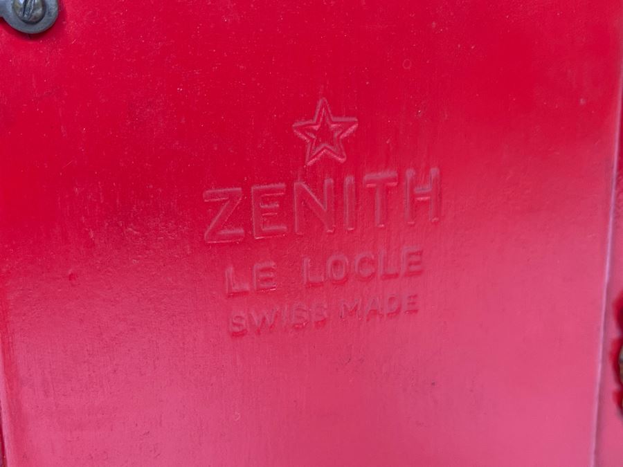 Zenith Swiss Made Pendulum Clock 9W X 4D X 20H With Shelf 11W X 6D X 9H - No Key - Untested [Photo 19]