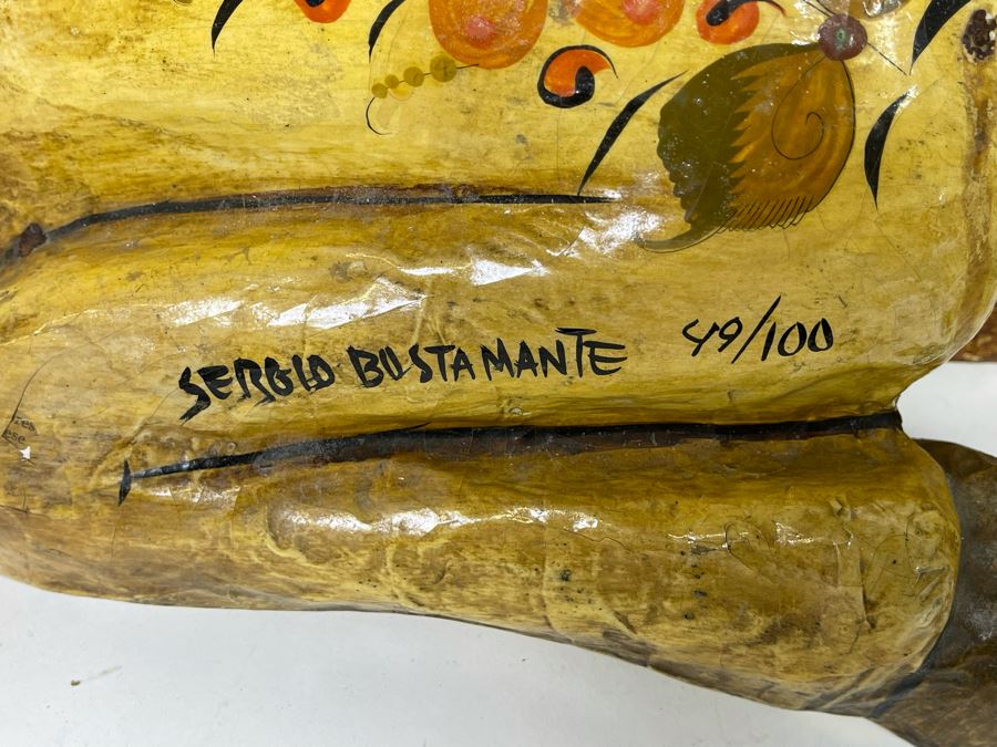 Sergio Bustamante Large Limited Edition Hand Signed Paper-Mache Large Deer Sculpture Rare 49 Of 100 32W X 21D X 34H Estimate $10,000 [Photo 5]
