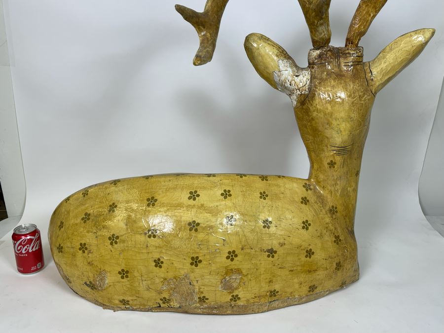 Sergio Bustamante Large Limited Edition Hand Signed Paper-Mache Large Deer Sculpture Rare 49 Of 100 32W X 21D X 34H Estimate $10,000 [Photo 21]