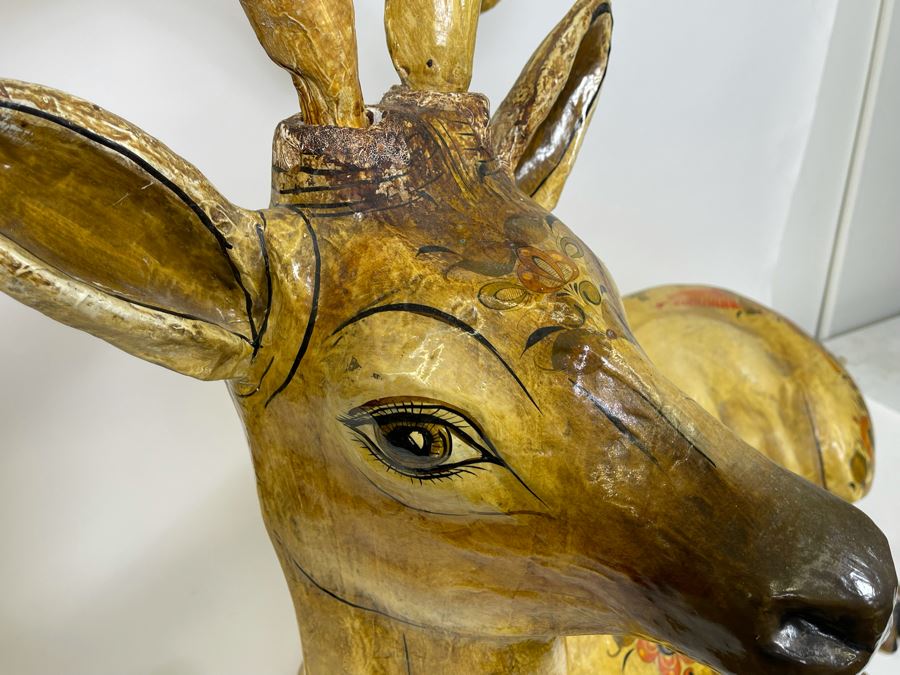 Sergio Bustamante Large Limited Edition Hand Signed Paper-Mache Large Deer Sculpture Rare 49 Of 100 32W X 21D X 34H Estimate $10,000 [Photo 19]