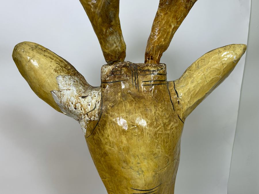 Sergio Bustamante Large Limited Edition Hand Signed Paper-Mache Large Deer Sculpture Rare 49 Of 100 32W X 21D X 34H Estimate $10,000 [Photo 25]