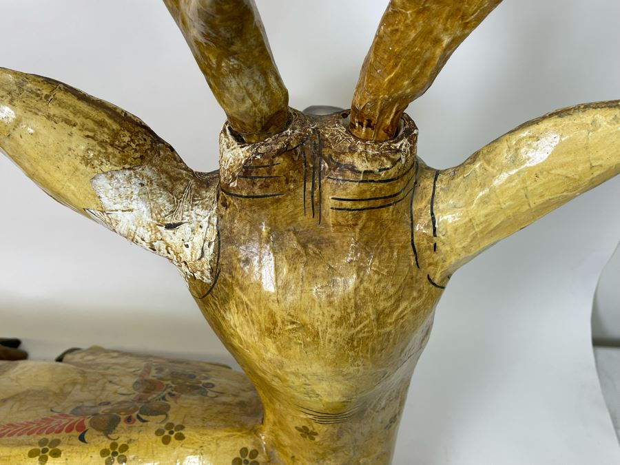 Sergio Bustamante Large Limited Edition Hand Signed Paper-Mache Large Deer Sculpture Rare 49 Of 100 32W X 21D X 34H Estimate $10,000 [Photo 29]