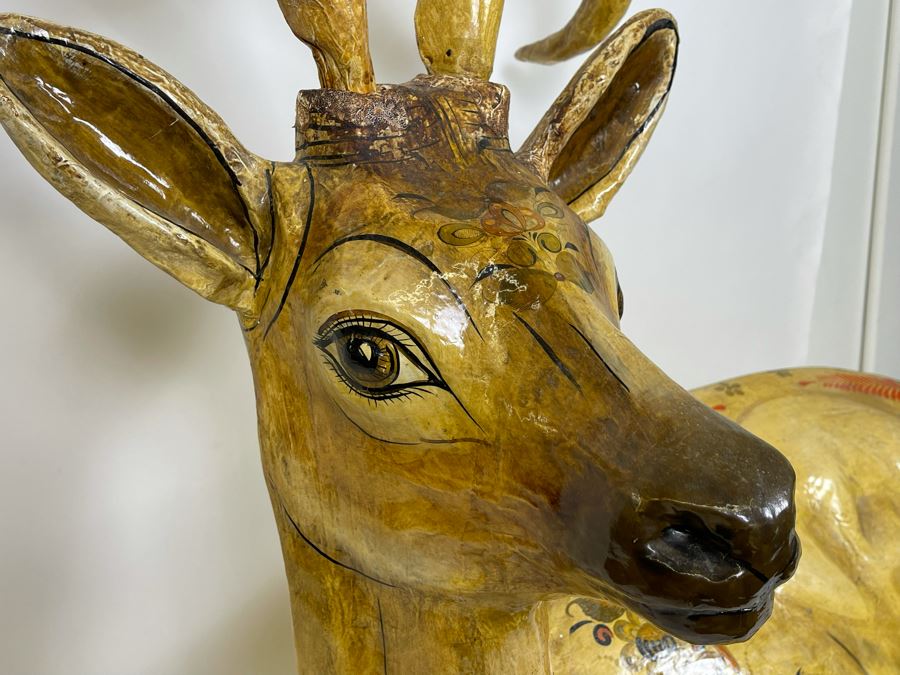 Sergio Bustamante Large Limited Edition Hand Signed Paper-Mache Large Deer Sculpture Rare 49 Of 100 32W X 21D X 34H Estimate $10,000 [Photo 13]