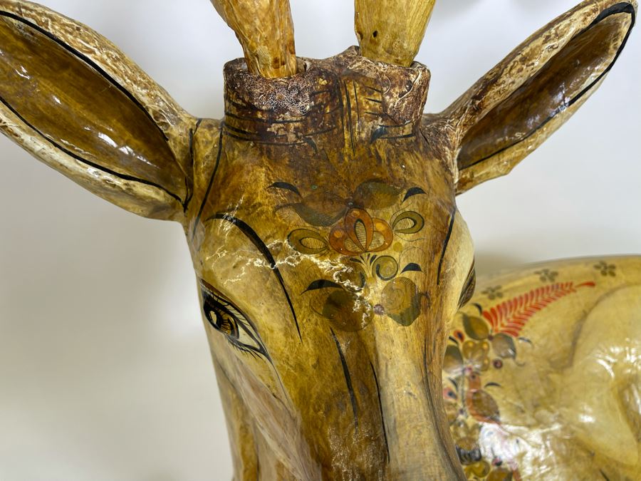 Sergio Bustamante Large Limited Edition Hand Signed Paper-Mache Large Deer Sculpture Rare 49 Of 100 32W X 21D X 34H Estimate $10,000 [Photo 15]