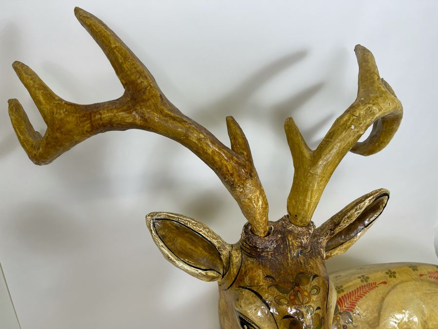 Sergio Bustamante Large Limited Edition Hand Signed Paper-Mache Large Deer Sculpture Rare 49 Of 100 32W X 21D X 34H Estimate $10,000 [Photo 14]