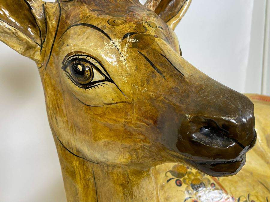 Sergio Bustamante Large Limited Edition Hand Signed Paper-Mache Large Deer Sculpture Rare 49 Of 100 32W X 21D X 34H Estimate $10,000 [Photo 12]