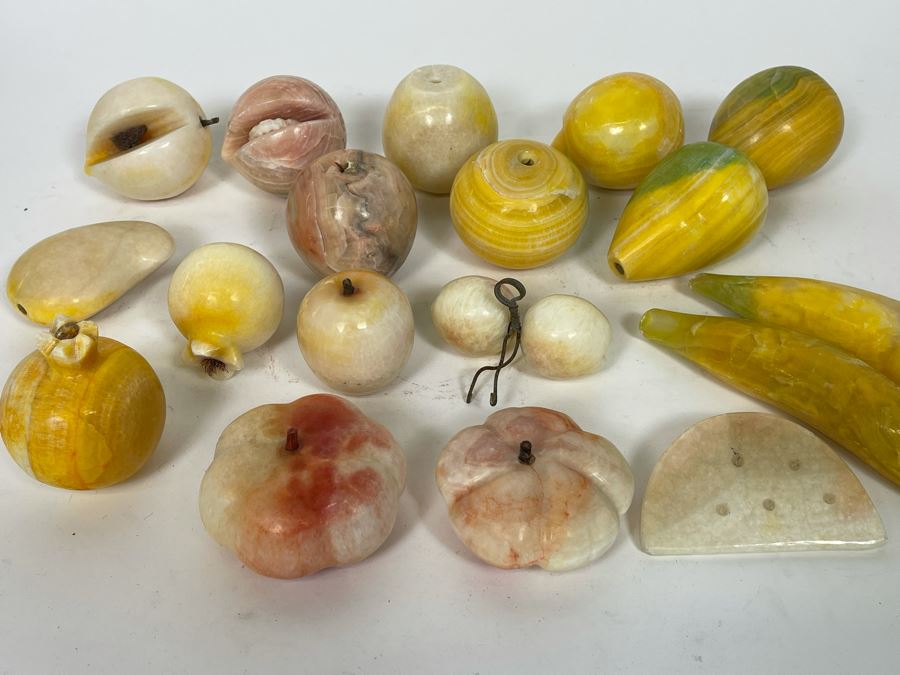 Large Collection Of Carved Stone Fruit [Photo 5]