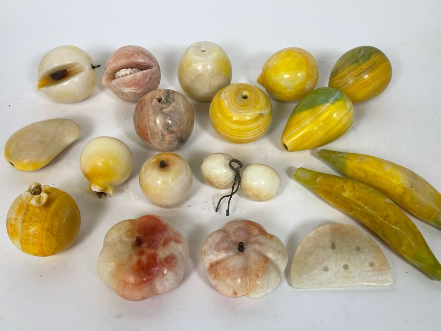 Large Collection Of Carved Stone Fruit [Photo 2]