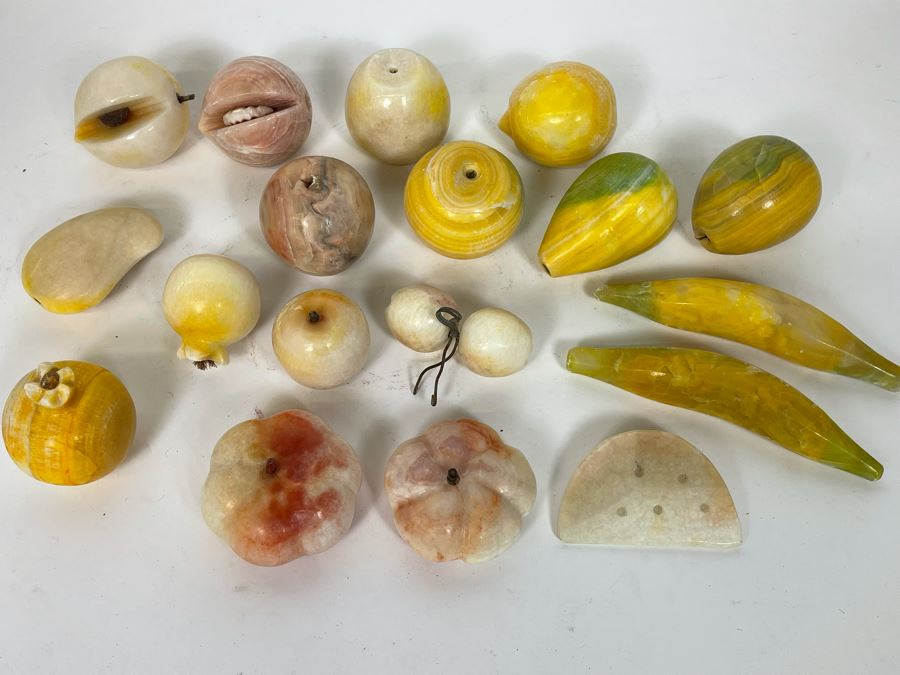 Large Collection Of Carved Stone Fruit [Photo 4]