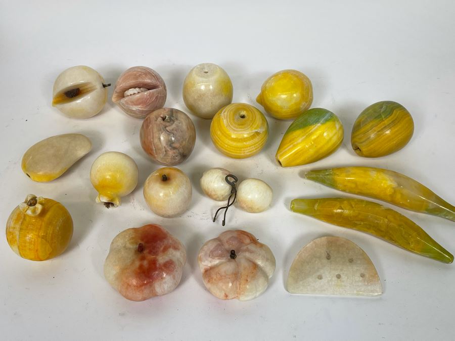 Large Collection Of Carved Stone Fruit [Photo 3]