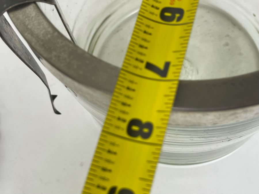 Glass And Metal Ice Bucket 7.5R X 7HWith Tongs And 11' Copper Plate [Photo 11]